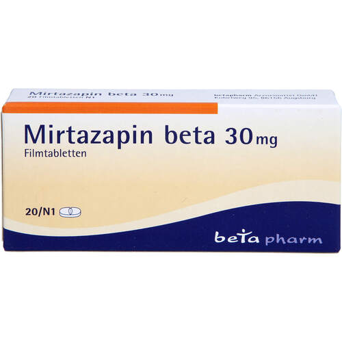 Mirtazapin beta 30mg Filmtabletten, 20 Stk., betapharm Arzneimittel GmbH