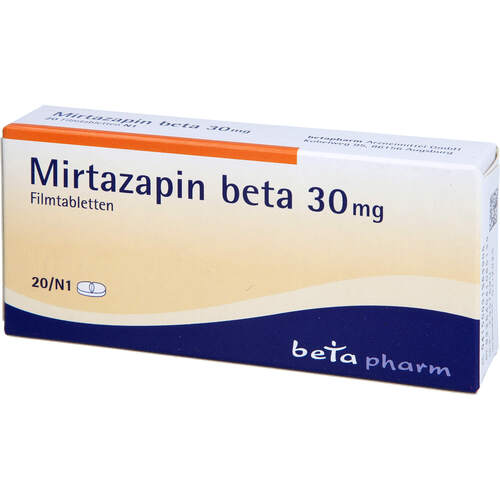 Mirtazapin beta 30mg Filmtabletten, 20 Stk., betapharm Arzneimittel GmbH
