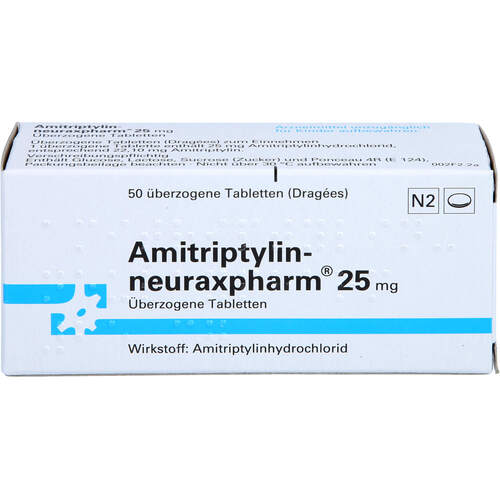 AMITRIPTYLIN-neuraxpharm 25mg, 50 Stk., neuraxpharm Arzneimittel GmbH AMITRIPTYLIN-neuraxpharm 25mg, 50 Stk., neuraxpharm Arzneimittel GmbH