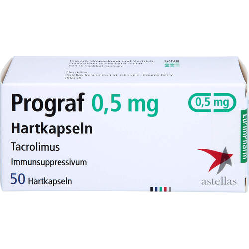 Prograf 0.5mg Kapseln, 50 Stk., Eurimpharm Arzneimittel GmbH