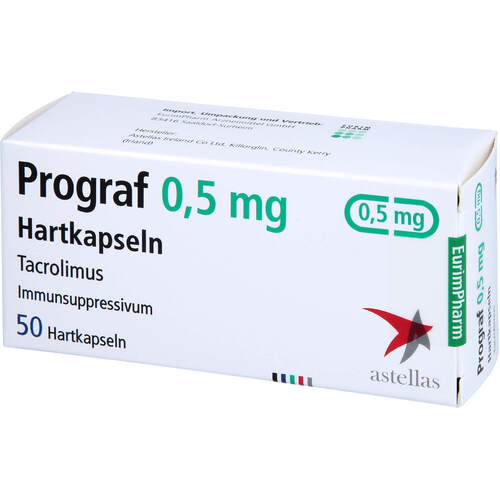 Prograf 0.5mg Kapseln, 50 Stk., Eurimpharm Arzneimittel GmbH