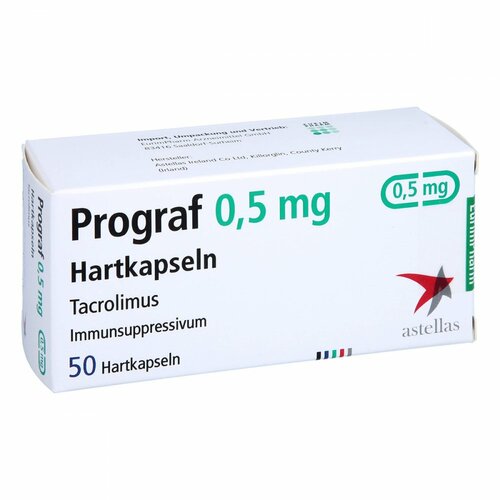 Prograf 0.5mg Kapseln, 50 ST, Eurimpharm Arzneimittel GmbH