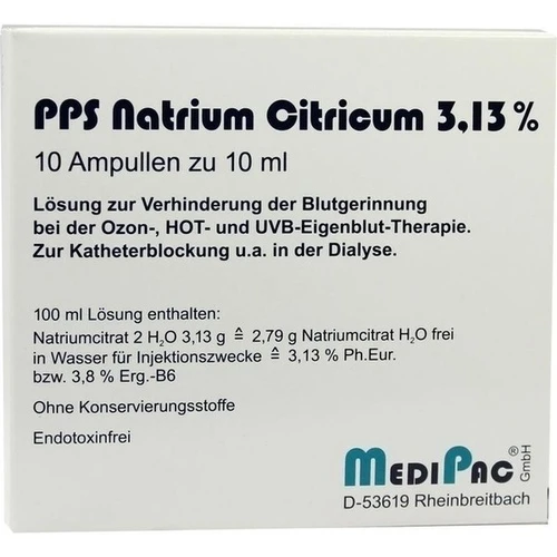 NATRIUMCITRAT 3.13%, 10x10 ml, Medipac GmbH
