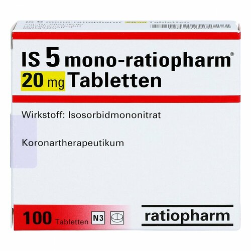 IS 5 mono-ratiopharm 20mg Tabletten, 100 Stk., ratiopharm GmbH