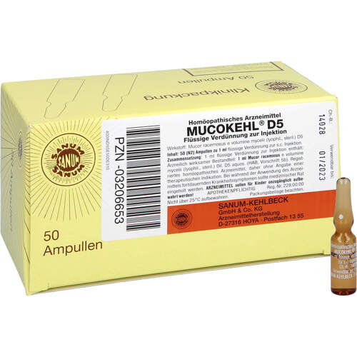 MUCOKEHL D 5, 50x1 ml, Sanum-Kehlbeck GmbH & Co. KG