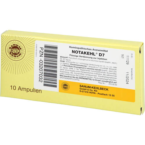 NOTAKEHL D 7, 10x1 ml, Sanum-Kehlbeck GmbH & Co. KG