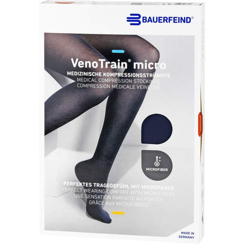VenoTrain micro AT 2 gFS LPl Marine, 1 Stk., Bauerfeind AG Gesch&auml;ftsbereich Phlebologie