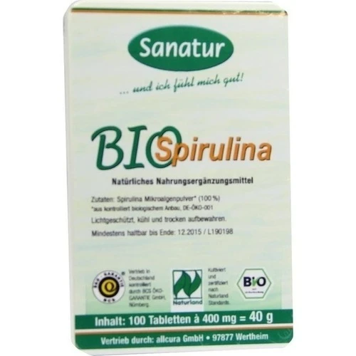 Spirulina Bio Tabletten, 100 Stk., Allcura Naturheilmittel GmbH