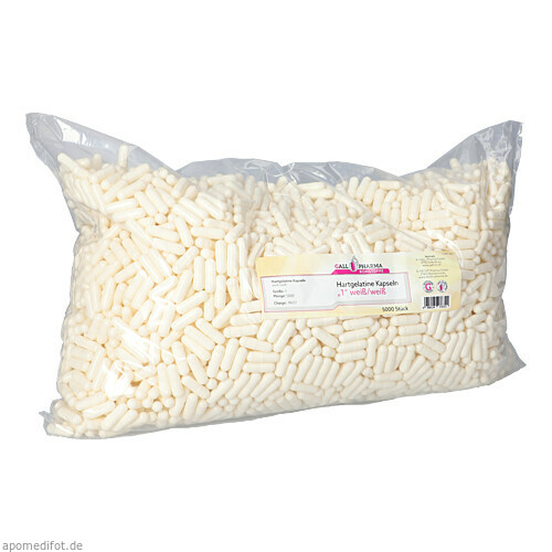 HARTGELATINEKAPSELN Gr.1 weiß/weiß, 5000 Stk., Hecht-Pharma GmbH