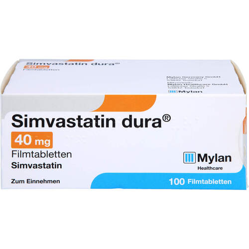 Simvastatin dura 40mg Filmtabletten, 100 Stk., Viatris Healthcare GmbH