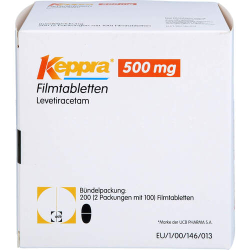 Keppra 500mg Filmtabletten, 200 Stk., Emra-Med Arzneimittel GmbH