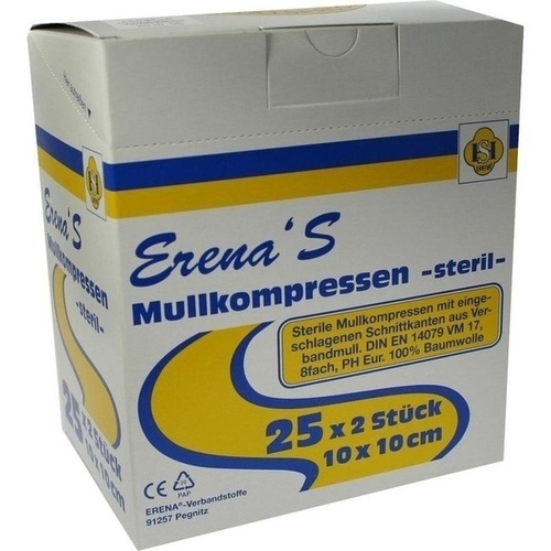 ERENA STERIL KOMPRE 10X10, 25x2 Stk., Erena Verbandstoffe GmbH & Co. KG