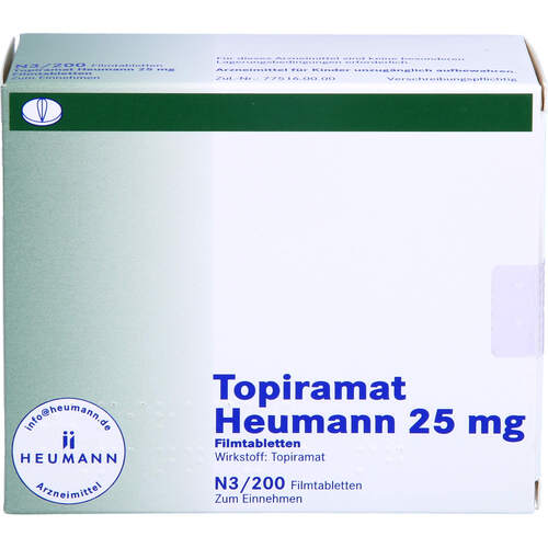 Topiramat Heumann 25mg Filmtabletten, 200 Stk., Heumann Pharma GmbH & Co. Generica KG