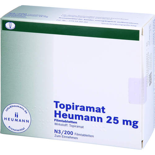 Topiramat Heumann 25mg Filmtabletten, 200 ST, Heumann Pharma GmbH & Co. Generica KG