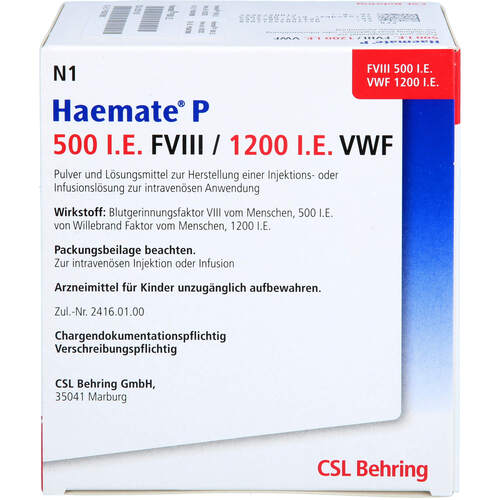 Haemate P 500 I.E., 1 Stk., Csl Behring GmbH
