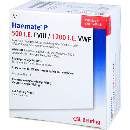 Haemate P 500 I.E., 1 Stk., Csl Behring GmbH