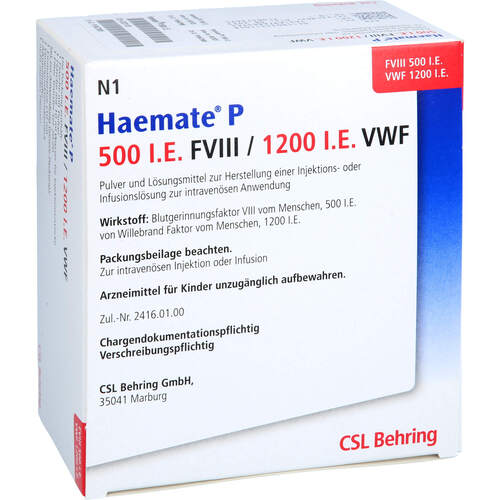 Haemate P 500 I.E., 1 Stk., Csl Behring GmbH