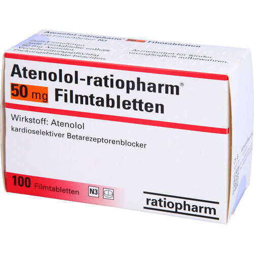 Atenolol-ratiopharm 50mg Filmtabletten, 100 Stk., ratiopharm GmbH