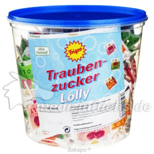 Traubenzucker Lolly 3-fach (Erdbeer Kirsch Tropic), 1 Stk., Katjes Fassin GmbH & Co. KG