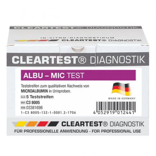 Micro Albumin Schnelltest z.Nachw.v.CLEARTEST, 5 Stk., Diaprax GmbH