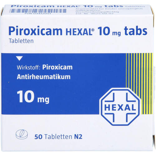 Piroxicam HEXAL 10mg tabs, 50 ST, HEXAL AG