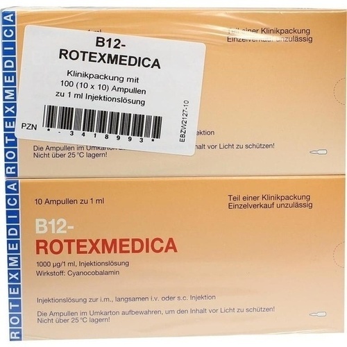 VITAMIN B12 ROTEXMEDICA Injektionslösung, 100X1 ml, Panpharma GmbH