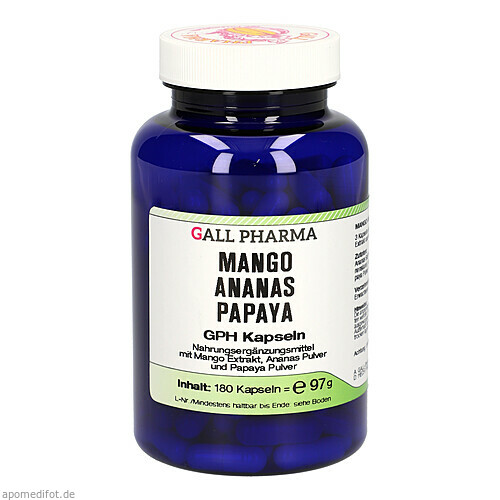 Mango Ananas Papaya GPH Kapseln, 180 Stk., Hecht-Pharma GmbH