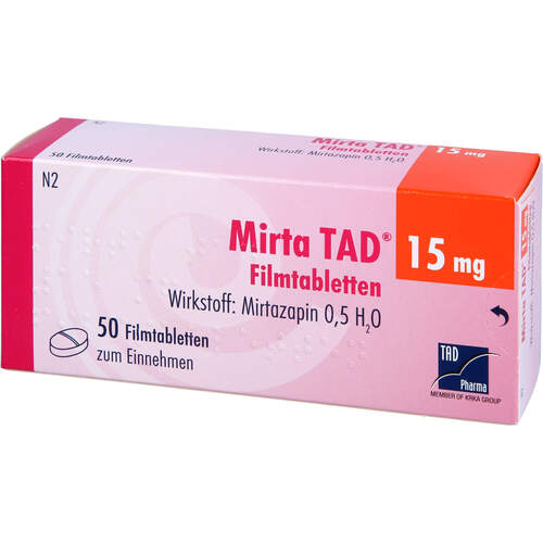 Mirta TAD 15mg Filmtabletten, 50 Stk., TAD Pharma GmbH