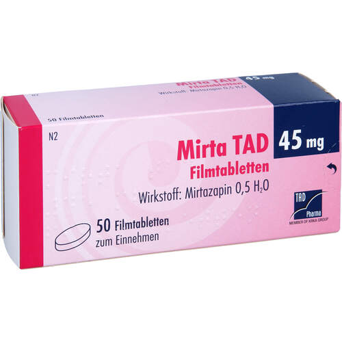 Mirta TAD 45mg Filmtabletten, 50 Stk., TAD Pharma GmbH