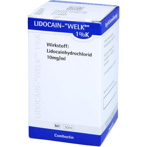 LIDOCAIN WELK 1% K, 1x50 ml, COMBUSTIN Pharmazeutische Präparate GmbH