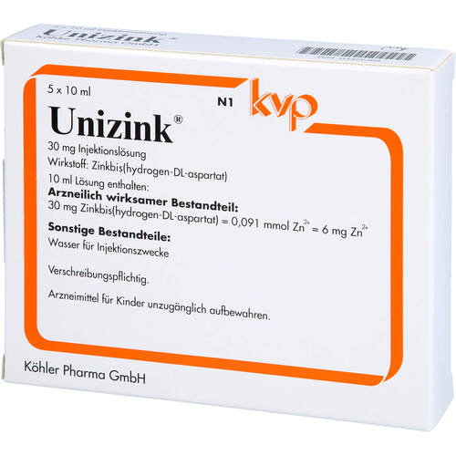 UNIZINK, 5x10 ml, Köhler Pharma GmbH