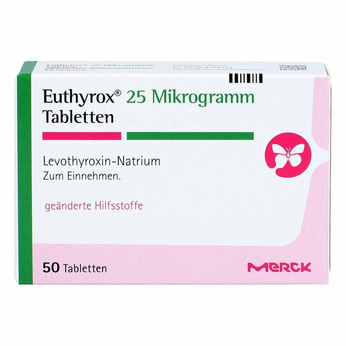 Euthyrox 25 Mikrogramm, 50 Stk., Merck Healthcare Germany GmbH