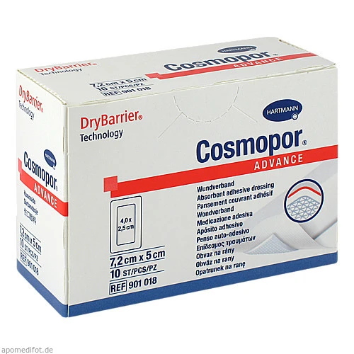Cosmopor Advance 7.2cmx5cm, 10 Stk., Paul Hartmann AG