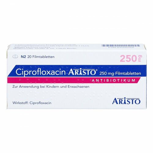Ciprofloxacin Aristo 250mg, 20 Stk., Aristo Pharma GmbH