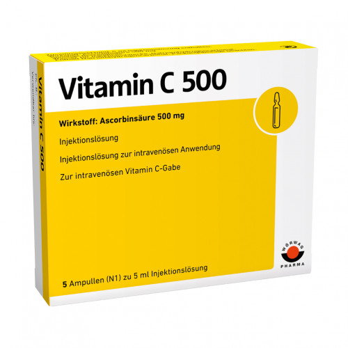 VITAMIN C 500 Ampullen, 5x5 ml, Wörwag Pharma GmbH & Co. KG