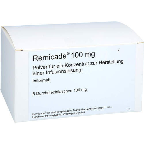 Remicade 100mg Pulver z.Herstell.e.Infusionslsg., 5 ST, CC Pharma GmbH