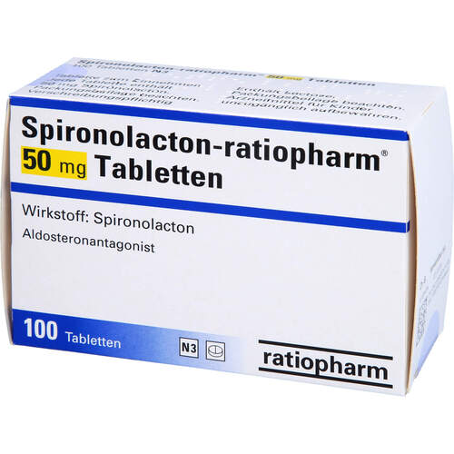 Spironolacton-ratiopharm 50mg Tabletten, 100 ST, ratiopharm GmbH