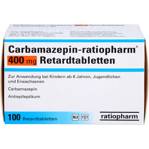 Carbamazepin-ratiopharm 400 mg Retardtabletten, 100 Stk., ratiopharm GmbH