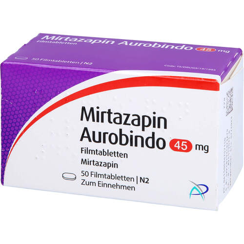 MIRTAZAPIN AUROBINDO 45MG FILMTABLETTEN, 50 ST, PUREN Pharma GmbH & Co. KG