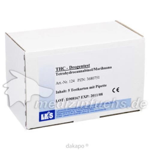 DROGENT THC CARD SIN U LKS, 5 ST, Laboklinika Produktions-Und Vertriebs-Gesellschaft mbH