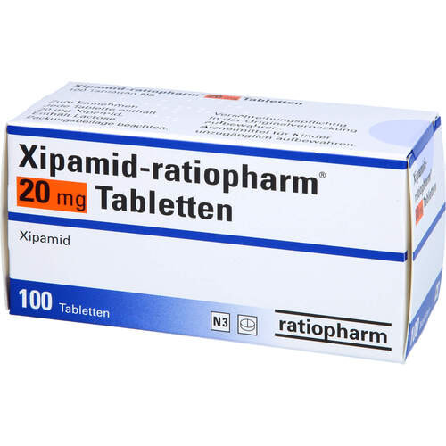 Xipamid-ratiopharm 20mg Tabletten, 100 Stk., ratiopharm GmbH