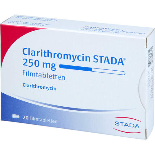 Clarithromycin STADA 250mg Filmtabletten, 20 ST, STADAPHARM GmbH