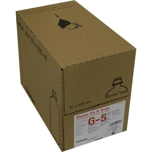 Glucose 5% B.Braun Ecoflac plus, 10x500 ml, B. Braun Melsungen AG