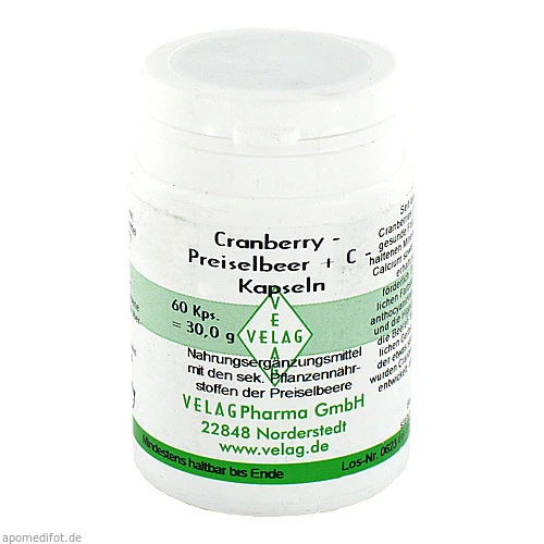 Cranberry-Preiselbeer+C Caps, 60 Stk., Velag Pharma GmbH