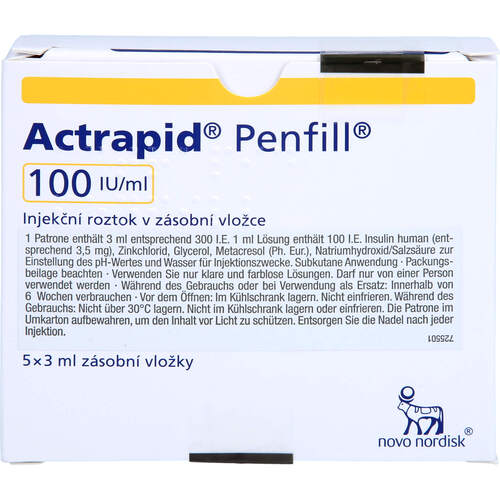 Actrapid Penfill 100I.E./ml, 5X3 ML, Emra-Med Arzneimittel GmbH