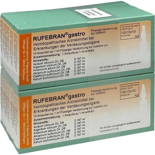 RUFEBRAN gastro Ampullen, 100 Stk., COMBUSTIN Pharmazeutische Präparate GmbH