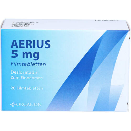 AERIUS 5mg Filmtabletten, 20 Stk., Orifarm GmbH