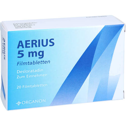 AERIUS 5mg Filmtabletten, 20 ST, Orifarm GmbH