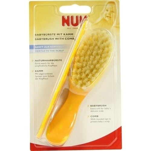 NUK Babyb&uuml;rste mit Kamm (Blisterkarte), 1 Stk., Mapa GmbH