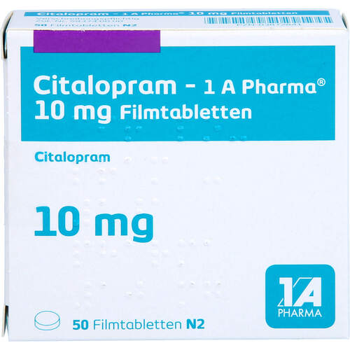Citalopram - 1 A Pharma 10mg Filmtabletten, 50 Stk., 1 A Pharma GmbH